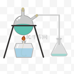 黑色圆管图片_化学烧瓶集管插画