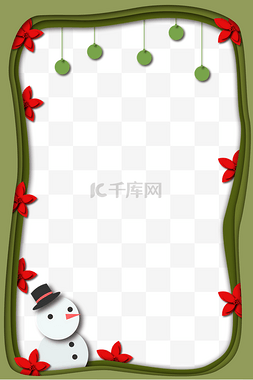 可爱小花边框图片_圣诞节红色的小花边框
