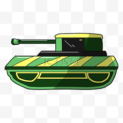 卡通坦克插画图片_绿色的军事武器坦克