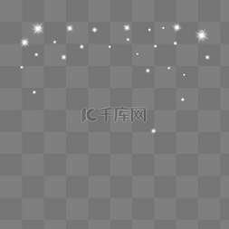 白色星光图片_白色光点十字星光点光矢量元素
