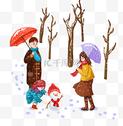 过年大雪图片_卡通手绘大雪中国传统
