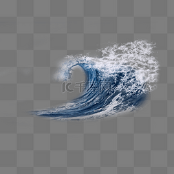 水效果蓝色海浪图片_水效果蓝色海浪元素