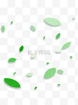 电商植物装饰图片_植物树叶叶子漂浮气氛电商装饰免