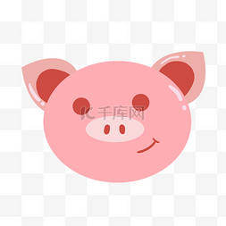 耳朵畸形图片_矢量图可爱的小猪头像