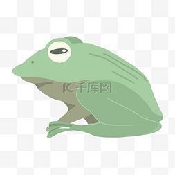 俊美的青蛙王子图片_手绘闭眼的青蛙插画