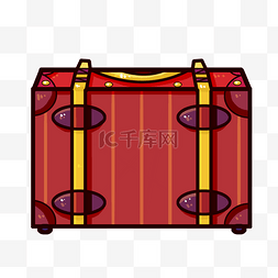 拎行李包图片_手绘行李箱包插画