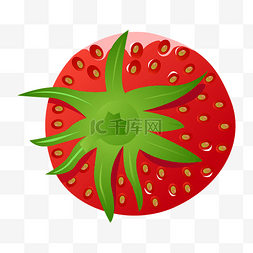红色手绘草莓图片_手绘仿真草莓插画