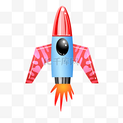 宇航火箭装饰插画