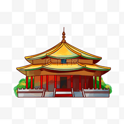 卡手绘图片_手绘旅游城市沈阳插画