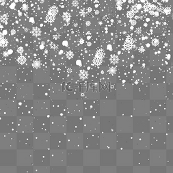 霜降海报图片_白色雪花飘浮元素