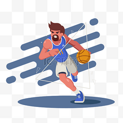 打篮球的矢量图片_卡通打篮球的运动员矢量素材