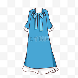 蓝色公主睡裙