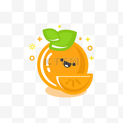 切开柠檬的图片_卡通水果橘子橙子