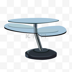  蓝色玻璃桌子 
