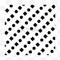 黑色方形和圆形网格点背景