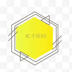 黄色几何图形图片_矢量卡通扁平化黄色几何图形渐变