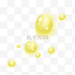 金黄色动感透明油珠水滴