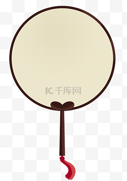 圆中国元素图片_古风中国风咖啡色圆扇子免费下载