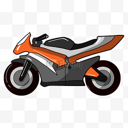 机动车行驶标志图片_橘色摩托车