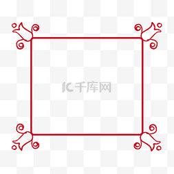 中国风图片_创意矩形矢量花儿边框