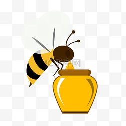 可爱蜜蜂采蜜