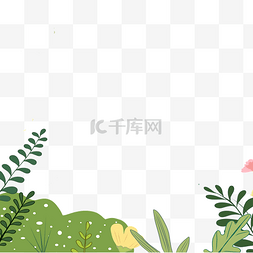 绿植创意图片_卡通春天绿植插图