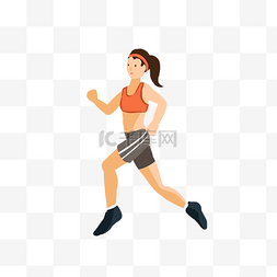 运动健身减肥跑步人物
