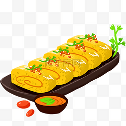 美味西式寿司插画