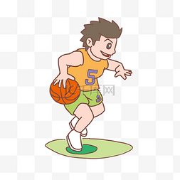 看书手绘图片_开学啦小学生玩篮球
