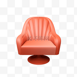 创意珊瑚色发廊椅子装饰