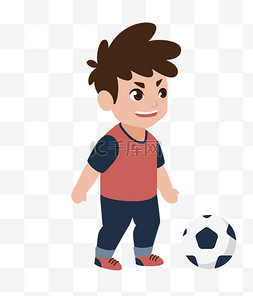 踢足球的人物图片_俄罗斯世界杯足球赛踢足球的小男