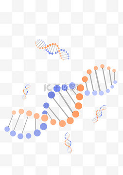 DNA图片_化学DNA结构图插画