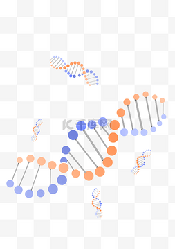 化学反应原理图片_化学DNA结构图插画