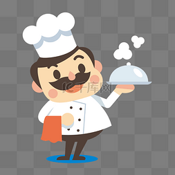 健身餐厨师图片_卡通可爱的厨师矢量素材