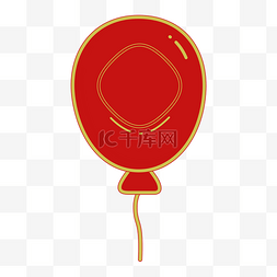 新年红色气球装饰