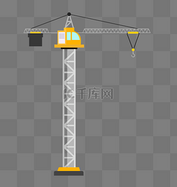 卡通起重机用品插画