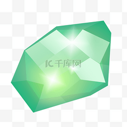 精美的绿色钻石插画