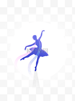 彩绘人物图片_芭蕾舞演员幻影元素设计