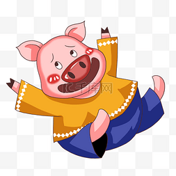 粉色可爱卡通小猪图片_卡通小猪猪卡通动物可爱动物