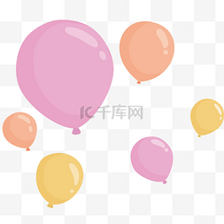 彩色气球拼接png