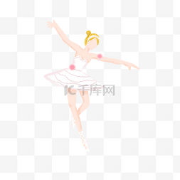 舞蹈手绘海报图片_手绘芭蕾舞女孩PNG