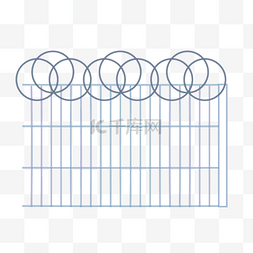 线条交叉图片_圆的圈和铁栅栏手绘设计图