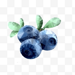 lowpoly风格蓝莓