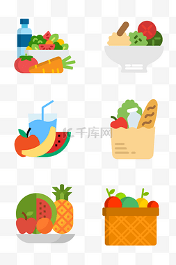 有趣的蔬菜图片_绿色健康食品蔬菜水果图标