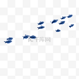中式卡通按钮图片_卡通鱼群PNG
