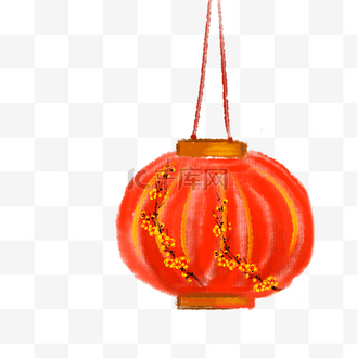 梅花水墨灯笼