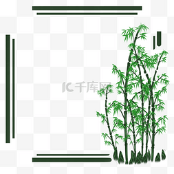 暖色调边框图片_边框植物竹子