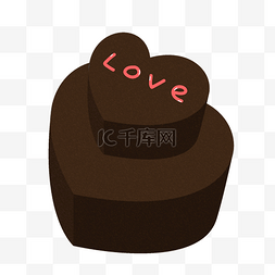 巧克力色图片_情人节巧克力love蛋糕