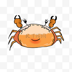 手绘特色美食图片_手绘水产海鲜螃蟹插画