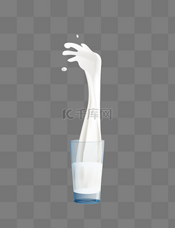 牛奶杯子飞溅图片_飞溅起来的牛奶杯子
